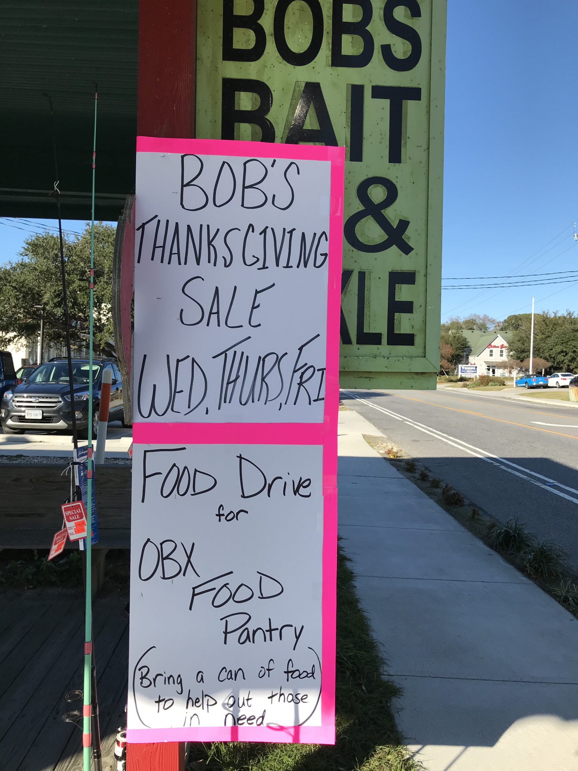 Bobs Bait And Tackle Outer Banks Sale and Food Pantry Fundraiser