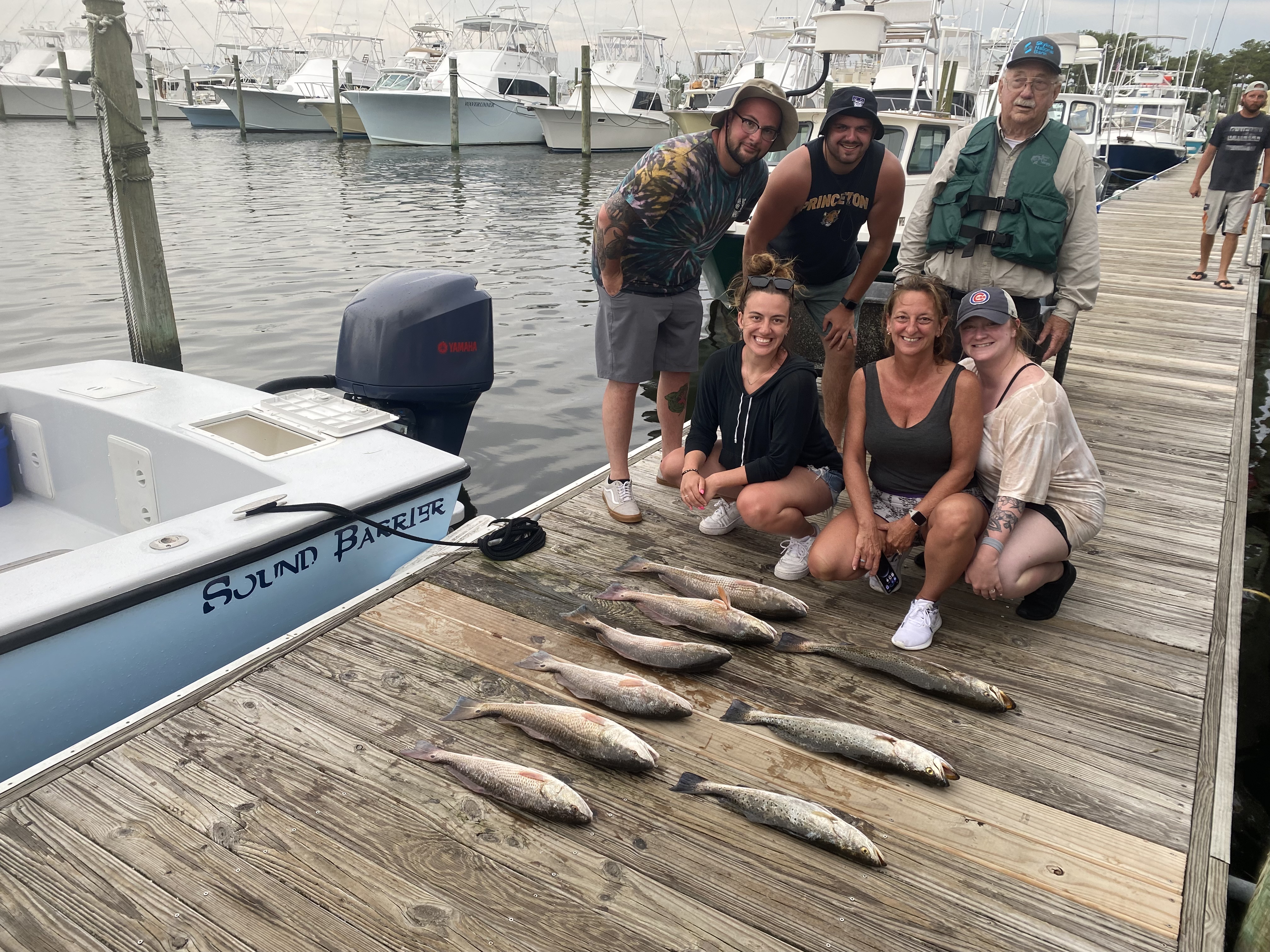 Big trout and drum on our charters 