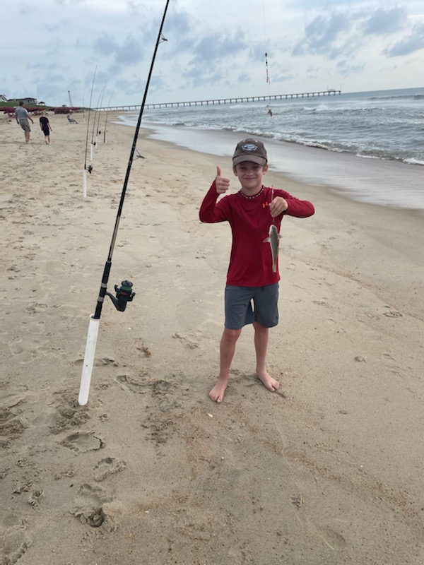 Spot, croakers and sea mullet on outer banks beaches