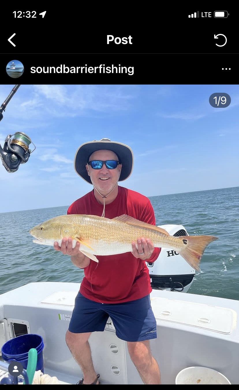 Red drum on our fishing charters