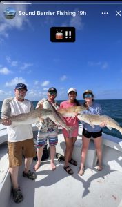 Great red drum fishing on our charters. 