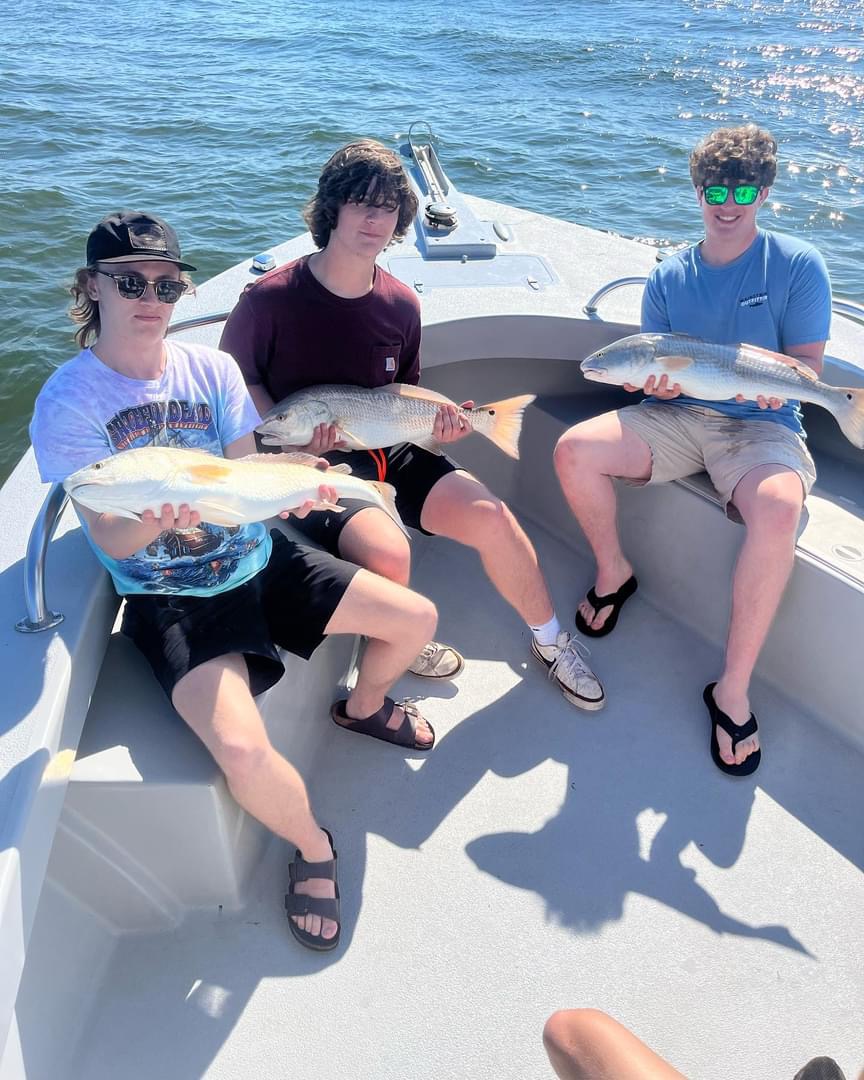 Good trout and red drum fishing on our half day charters